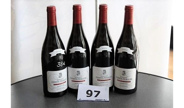 4 flessen à 75cl rode wijn, Domaine Comte Peraldi, 2015